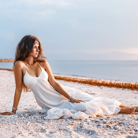 Natalie Bohemian Wedding Festival Gypsy Maxi Dress - Picture 6 of 6